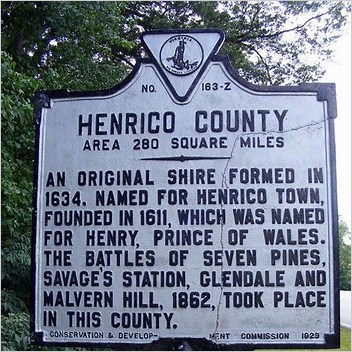 Henrico County Virginia History Of Henrico County Virginia